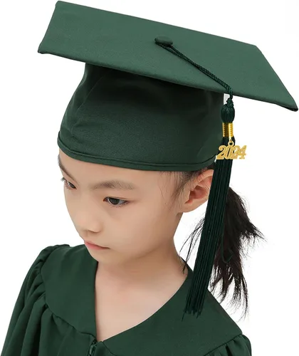 Miniatura 4 de GraduationMall - Traje mate de graduación de jardín de niños y preescolar. Juego de birrete de graduación con borla con dije del 2020