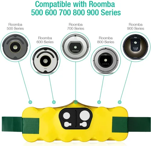 Miniatura 2 de FirstPower 5.0Ah 14.4V Compatible con batería de repuesto para Roomba R3 500 600 700 800 900 Series 510 530 531 532 535 536 540 550 552 560 570 580