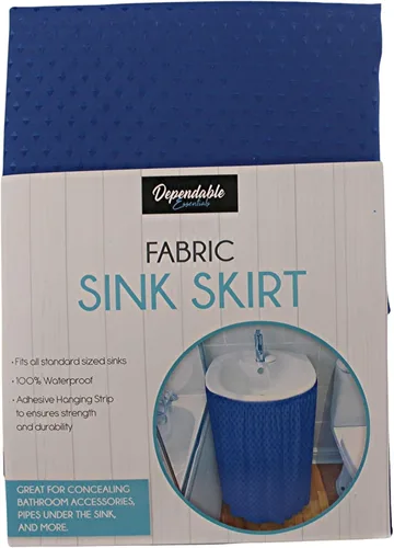 Miniatura 11 de Falda de Fregadero de Baño de Tela con Puntada de Diamante, Fregadero Utilitario, Impermeable, se Adapta a Fregaderos de Tamaño Estándar, Añade
