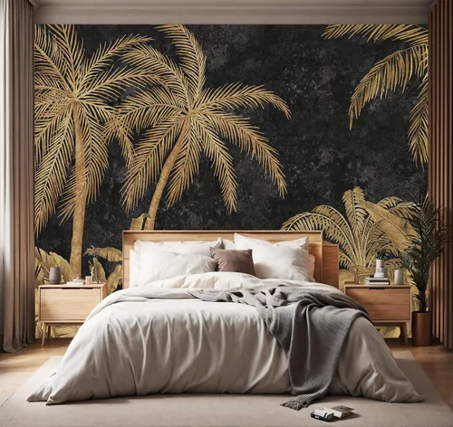 Miniatura 16 de Papel tapiz de tela con diseño de paisajes forestales verdes, bosques, árboles, sala de estar, dormitorio, baño, selva, mural de pared - 91 x 65