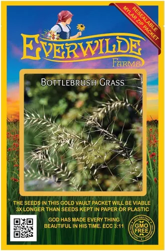 Miniatura 4 de Everwilde Farms - Semillas de hierba nativa Bottlebrush de 1 onza - Gold Vault