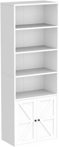 Miniatura 4 de IDEALHOUSE Estantería industrial con puertas de 11.8 pulgadas de profundidad, estantes de almacenamiento de 71.4 pulgadas de alto, estanterías