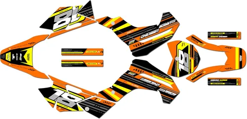 Miniatura 5 de Kit de gráficos para Kawasaki KLX140R (2019-2023) Warrior Series Blue 09 Mil - Adhesivos para motocicleta Dirt Pit Bike Motocicleta, accesorios