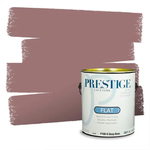 Miniatura 252 de Prestige Paints Pintura exterior e imprimación en uno, 1 galón, plano, coincidencia comparable de Valspar* Amber Rose*