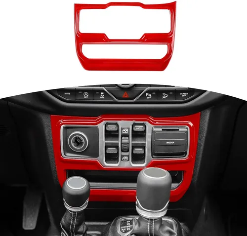 Miniatura 11 de RT-TCZ Cubierta de panel de interruptor de ventana para Jeep JL JLU Gladiator JT 2018-2024 Baby Blue Accesorios interiores