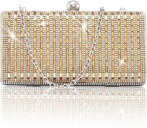 Miniatura 2 de Yokawe Bolso de mano para mujer, con diamantes de imitación brillantes, para novia, boda, baile de graduación, fiesta, bolso