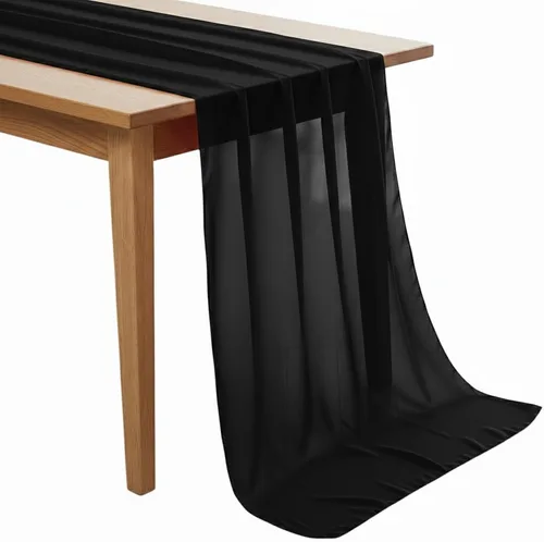 MDS - Paquete de 2 caminos de mesa de gasa de 10 pies de largo, romántico, rústico, transparente, para bodas, despedidas de soltera, banquetes,