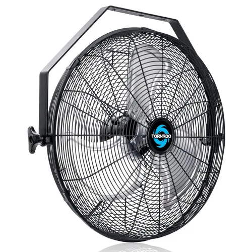 Miniatura 11 de Tornado - Ventilador de pared industrial de alta velocidad de 18 pulgadas con motor de carcasa TEAO - 4000 CFM - 3 velocidades - Cable de 6.5 pies