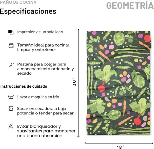 Miniatura 6 de GEOMETRY Toallas de Cocina de Té - Toallas de Platos de Microfibra de Secado Rápido para Cocina Spring Sprout, 18" x 30" 1 Paquete Brote de primavera