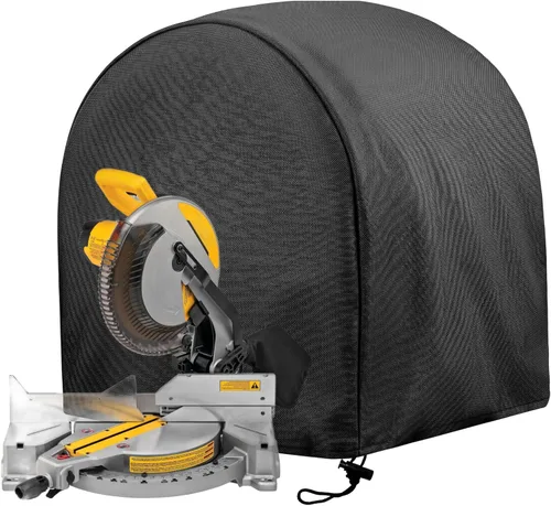 Cubierta para sierras ingletadoras, 28 pulgadas de largo x 24 pulgadas de ancho x 28 pulgadas de alto, tela Oxford impermeable de alta densidad,