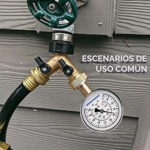 Miniatura 6 de Measureman - Manómetro de presión de agua de 0-200 psi, esfera de 2.5", medidor de presión para boquilla de manguera, probador de presión de agua