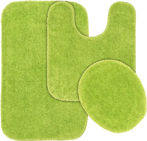 Miniatura 127 de Garland Rug 2 alfombras de baño tradicionales de nailon lavables color morado (17 x 24 pulgadas, 21 x 34 pulgadas), suaves, absorbentes y elegantes