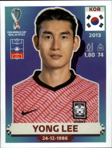 2022 Panini World Cup Soccer Sticker #KOR11 In-beom Hwang Korea Republic Group H Official Qatar WC Album Sticker in Raw (NM or Better) - Measuring 2