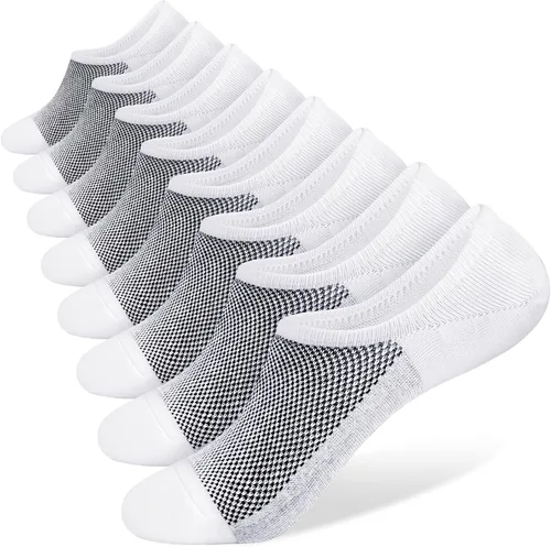 Miniatura 10 de SIXDAYSOX Calcetines invisibles para hombre, paquete de 6/8 unidades, de algodón, finos, corte bajo, antideslizantes para zapatos planos, tenis