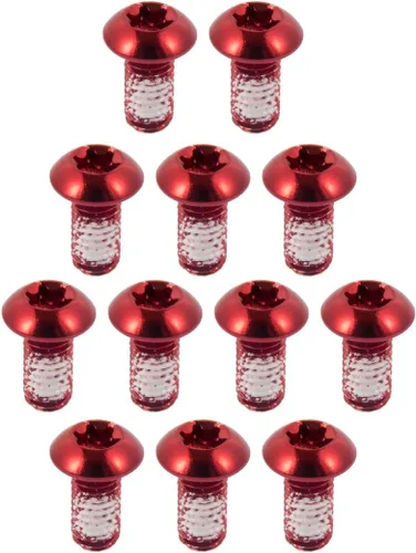 Miniatura 12 de chooee Pernos de rotor de freno de disco, tornillos de rotor de bicicleta M5x10mm para bicicleta de montaña MTB, oro de acero T25.