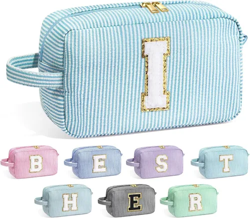Miniatura 12 de Bolsa de Maquillaje con Inicial YOOLIFE - Regalos de Cumpleaños para Mujeres, Niñas, Mamá, Hija, Amigas, Hermana, Maestra, Regalos de Propuesta
