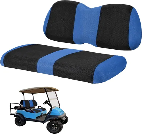 Juego de fundas de asiento de carrito de golf, fundas para asientos delanteros de carrito de golf, ajuste para Club Car Precedent OEM, cojín de Azul