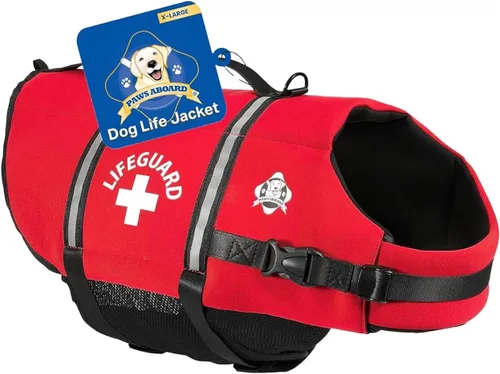Chaleco salvavidas para perros - Chaleco de natación para perros, ajustable, reflectante, cómodo, múltiples colores, patrones, chaleco de natación
