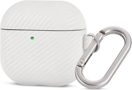 Miniatura 23 de Haobobro Funda de piel para AirPods Pro 2, piel seleccionada respetuosa con la piel, textura de fibra de carbono, hecha a mano, funda rígida Azul