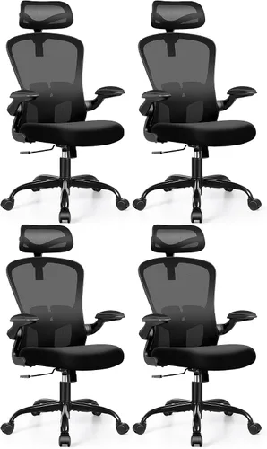 Miniatura 12 de FelixKing Silla de Oficina Ergonómica Silla de Escritorio con Reposacabezas, Silla de Escritorio de Respaldo Alto con Soporte Lumbar Ajustable