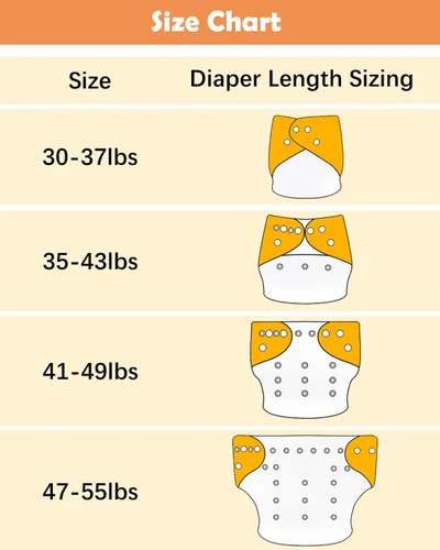 Miniatura 6 de babygoal Pañales de Tela Grandes Paquete de 13 para Niños Pequeños de 3-5 Años, Cubiertas de Pañales de Tela Paquete de 6 con 6 Insertos y Bolsa