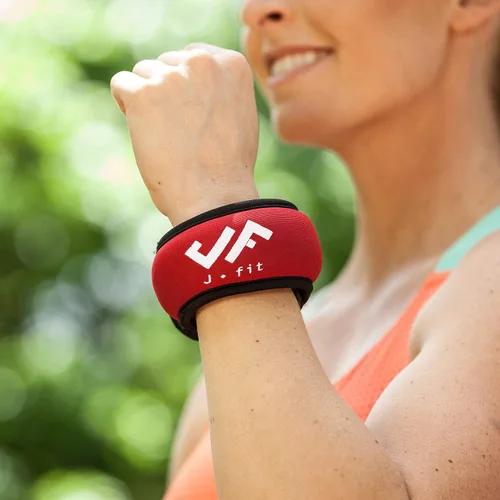 Miniatura 6 de JFIT Par de pesas para muñeca, juego de 2, correas de muñeca para fitness, caminar, entrenamiento, múltiples opciones de tamaño y peso, cómodas