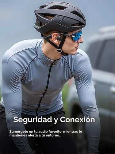 Miniatura 2 de Auriculares de conducción ósea, auriculares abiertos Bluetooth 5.3 con micrófono, auriculares de conducción ósea 12 horas de reproducción, IPX7 a