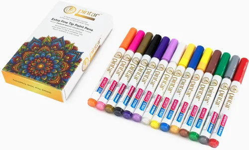 Miniatura 10 de PINTAR Paquete de 24 rotuladores de pintura acrílica con punta extrafina, pintura roca, madera, vidrio, cuero, zapatos, bolígrafos de pintura