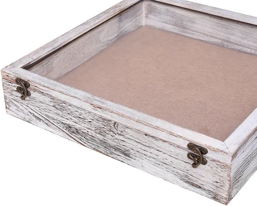 Miniatura 7 de Caja de sombra de 18 x 18 x 4, profundidad exterior de 4 pulgadas, cajas de sombra extra profundas para fotos, fotos y recuerdos (blanco envejecido)