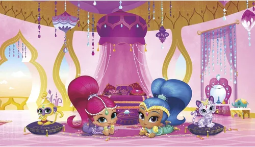 Miniatura 4 de RoomMates JL1386M Shimmer and Shine Genie Palace - Mural de pared extraíble en aerosol y palo - 10.5 pies x 6 pies