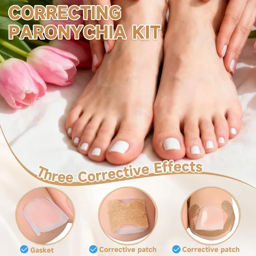 Miniatura 4 de Kit corrector de uñas encarnadas de 201 piezas con tiras de corrección transpirables, parches de uñas curvas, herramientas levantadoras de uñas