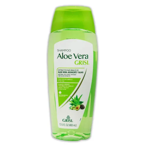 Miniatura 9 de Grisi Shampoo de Sábila, Shampoo para el cabello, Suaviza y nutre con exgtracto de Sábila. Sin parabanos para un cabello brilloso y manejable, 400
