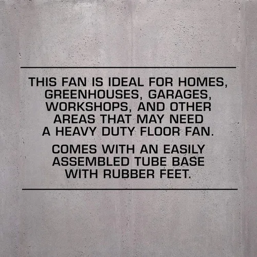 Miniatura 3 de Hurricane Pro - Ventilador de piso resistente de alta velocidad con aspas de metal y 3 velocidades, negro, 20" - Unidad de enfriamiento de aire