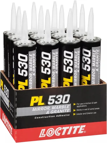 Miniatura 7 de Loctite PL 530 Adhesivo de construcción de espejo, mármol y granito, 10 onzas