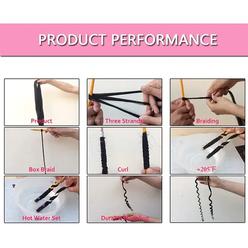 Miniatura 7 de Liang Dian Cabello para hacer trenzas, Cabello estirado para hacer trenzas, 12 pulgadas, 8 paquetes, color ombre púrpura, para sellar en agua