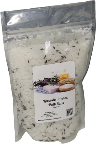 Sales de baño de hierbas (botánicas) | Bolsa de 1 libra (16 onzas) | Elige aroma | Botánicos | Sal marina | Baño | Cuidado del cuerpo | Belleza |