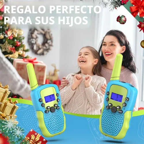 Miniatura 6 de Selieve Juguetes para niños y niñas de 3 a 12 años, Walkie Talkies para niños de 22 canales, juguete de radio de 2 vías con linterna LCD