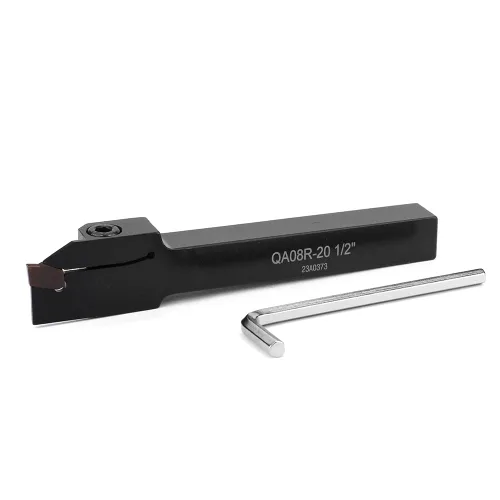Miniatura 7 de Soporte de separación de ranurado de torno indexable de 1/2 "x 1/2" QA08R-20 con 1 pieza de inserción de carburo GTN-2 Herramienta de corte de torno