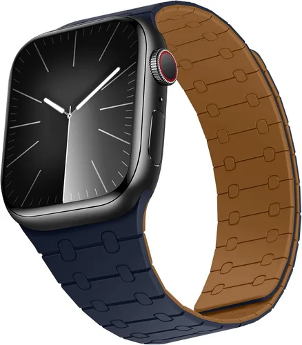 Miniatura 18 de Compatible con correa de Apple Watch de 49mm 46mm 45mm 44mm 42mm 41mm 40mm 38mm, correa de bucle magnético ajustable de silicona para iWatch Ultra