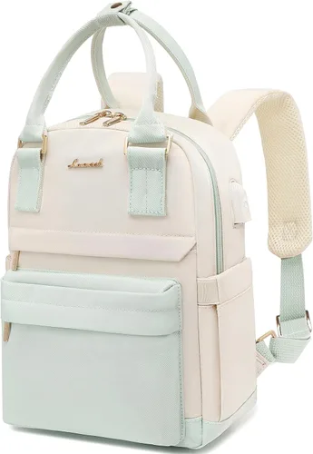 Miniatura 23 de LOVEVOOK Mini mochila para mujeres y niñas, elegante mochila impermeable con puerto USB, bonita mochila para la escuela, viajes, fiestas, Negro
