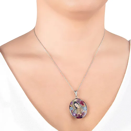 Miniatura 4 de Amazon Essentials Collar con colgante de flor prensada de plata esterlina (anteriormente colección Amazon)