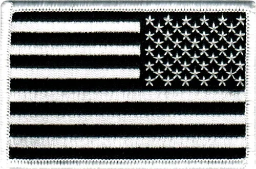 Miniatura 10 de Parche bordado con bandera americana con borde dorado USA Estados Unidos de América emblema de uniforme militar, dorado (GOLD BORDER)