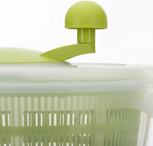 Miniatura 5 de Westmark Germany Centrifugador de ensaladas fácil de usar para secar las verduras y mejorar el sabor de los condimentos, de 10 pulgadas Green/Clear