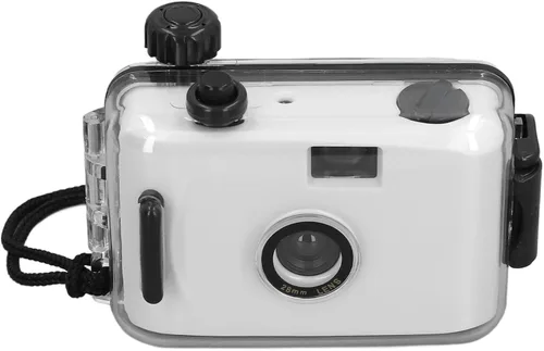 Yunseity Cámara de película de 1.378 in, cámara de película reutilizable con funda, velocidad de obturación 1/100s F/9 lente de 1.102 in, cámara de