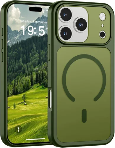 Miniatura 84 de SUPFINE Funda magnética para iPhone 11 Pro Max (compatible con MagSafe) (protección contra caídas de grado militar), delgada, translúcida mate, a