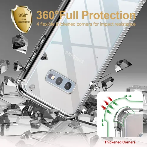 Miniatura 7 de SURITCH Funda transparente para Samsung Galaxy S10E (solamente) de 5.8 pulgadas, [protector de pantalla integrado] protección de cuerpo completo a