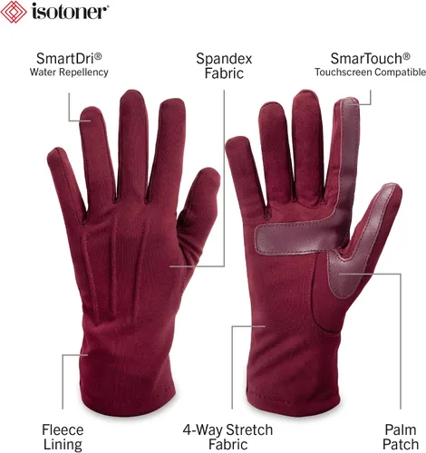 Miniatura 8 de isotoner Guantes elásticos de elastano para clima frío para mujer con forro polar cálido