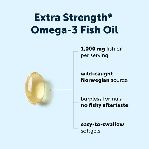 Miniatura 3 de Micro Ingredients Suplementos de aceite de pescado Omega 3 de fuerza extra 1,000mg por porción, 300 cápsulas blandas sabor a limón sin eructos