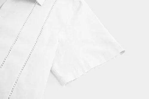 Miniatura 4 de Mens Casual Button Down Short Sleeve Guayabera Shirts Solid Lapel Cuban Camp Beach Tops