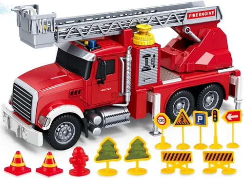 Miniatura 9 de Bstoyder Juguetes para niños de 3, 4, 5, 6, 7, 8 años, camión volquete grande con luces, sonidos, camión de fricción azul para niños y niñas